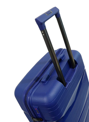 Senator KH1025 3-Piece 4 Double Wheeled Trolley Hard Case Luggage Suitcase Set, Navy Blue