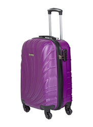 Senator KH115 Large Hard Case Checked Luggage Suitcase with 4 Spinner Wheels, 28-Inch, Purple