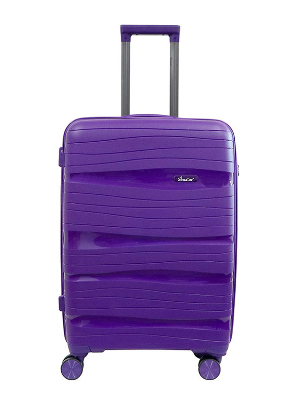 Senator KH1025 3-Piece 4 Double Wheeled Trolley Hard Case Luggage Suitcase Set, Purple