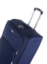 Senator KH247 Large Soft-Shell Hand Luggage Trolley Bag, 28-Inch, Blue
