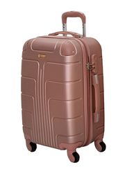 Senator Travel Bag Small Lightweight ABS Hard Sided Luggage Trolley 20 Inch Suitcase Rose Gold