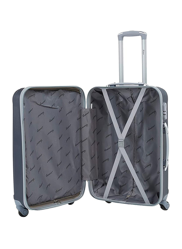 Senator KH132 Medium Lightweight Hard-Shell Checked Luggage Suitcase with 4 Spinner Wheels, 24-Inch, Navy Blue