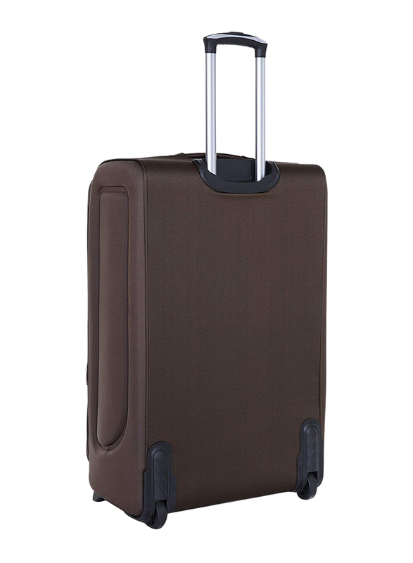 Senator KH247 Large Soft-Shell Hand Luggage Trolley Bag, 28-Inch, Brown
