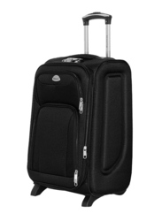 Senator Soft Shell Trolley Luggage Set of 3 Suitcase for Unisex Ultra Lightweight Expandable EVA Travel Bag With 2 Wheels Black