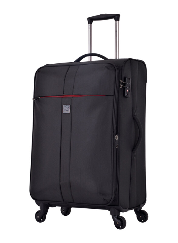 

Eminent Soft Case Polyester Lightweight Expandable Trolley Luggage Suitcase with 4 Spinner Wheels, 20 Inch, V6101-20_BLK, Black