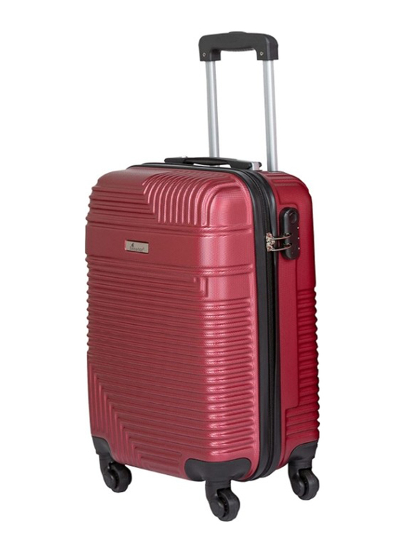 Senator KH120 3-Piece Hard-Shell Luggage Suitcase Set with 4 Spinner Wheels, Burgundy