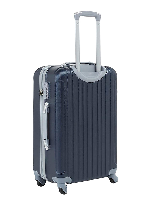 Senator KH132 Medium Lightweight Hard-Shell Checked Luggage Suitcase with 4 Spinner Wheels, 24-Inch, Navy Blue