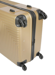 Senator KH120 Medium Hard Case Luggage Suitcase with 4 Spinner Wheels, 24-Inch, Gold